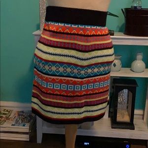 Planet Gold XL striped sweater skirt NWT
